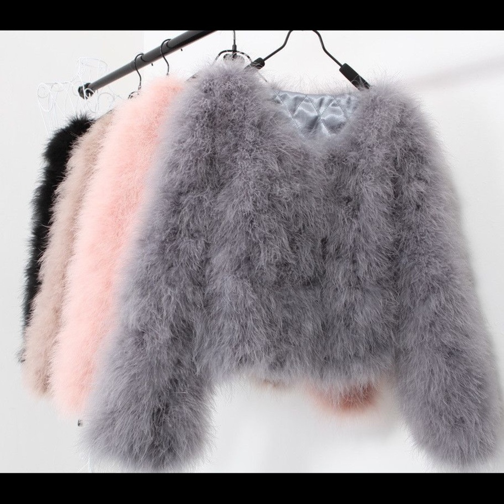 Light Grey Feather Jacket